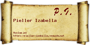 Pieller Izabella névjegykártya